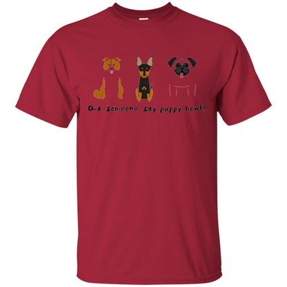 Puppy Bowl Football Funny Dog T-shirt Cardinal