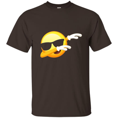 Funny Dabbing Emoji Cool Emoji Dab T-shirt Dark Chocolate