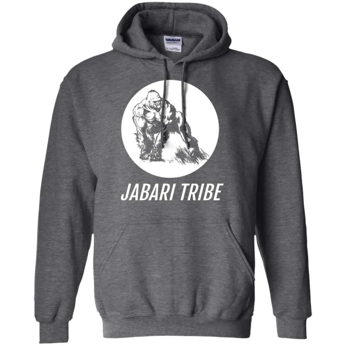 Jabari Tribe White Gorilla T-shirt Dark Heather