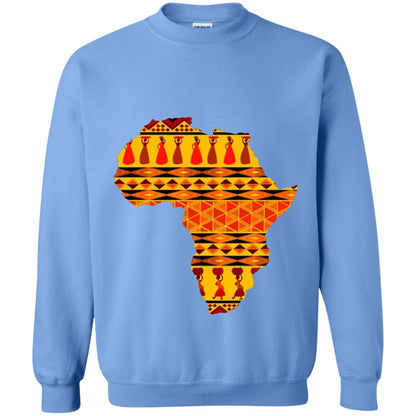 African Pride Ankara Tribal Pattern T-shirt Carolina Blue