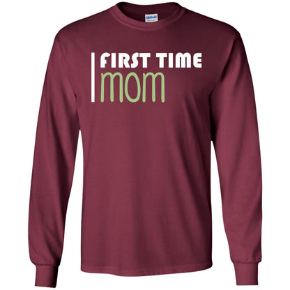 First Time Mom New Mom Shirt Maroon