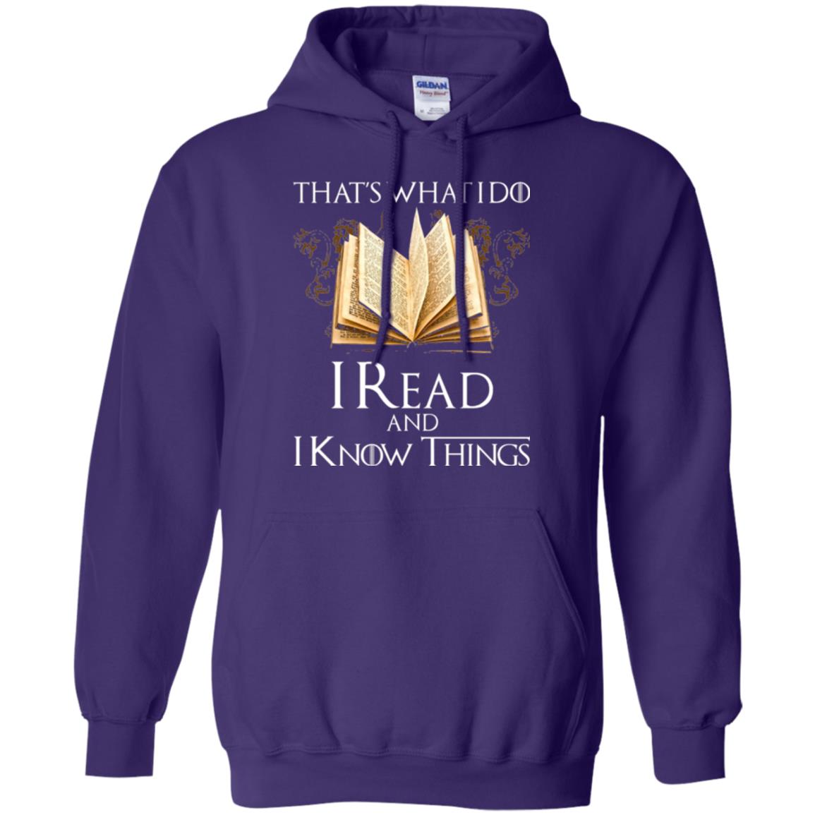 Book Lovers Nerds T-shirt That_s What I Do I Read And I Know Things Purple