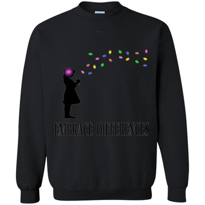 Autism Awareness T-shirt Embrace Differences T-shirt Black