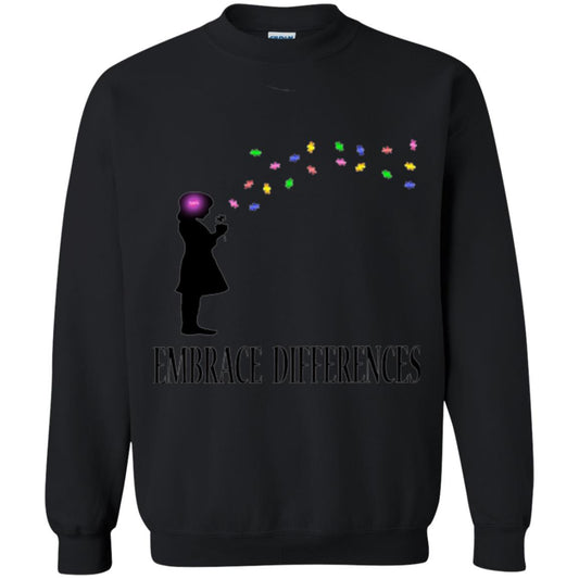 Autism Awareness T-shirt Embrace Differences T-shirt Black
