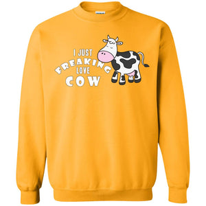 I Just Freaking Love Cow ShirtG180 Gildan Crewneck Pullover Sweatshirt 8 oz.