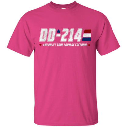 Military T-shirt Dd-214 America_s True Form Of Freedom Heliconia