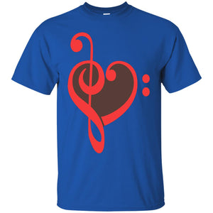 Heart Bass Clef Heart Music Lovers ShirtG200 Gildan Ultra Cotton T-Shirt