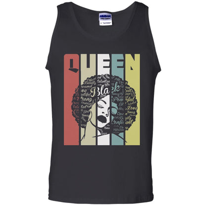 Vintage Retro Strong Black Woman With Natural Hair Afro T-Shirt Black
