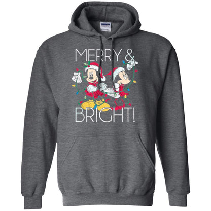Disney Mickey Mouse T-shirt Merry And Bright Christmas Dark Heather