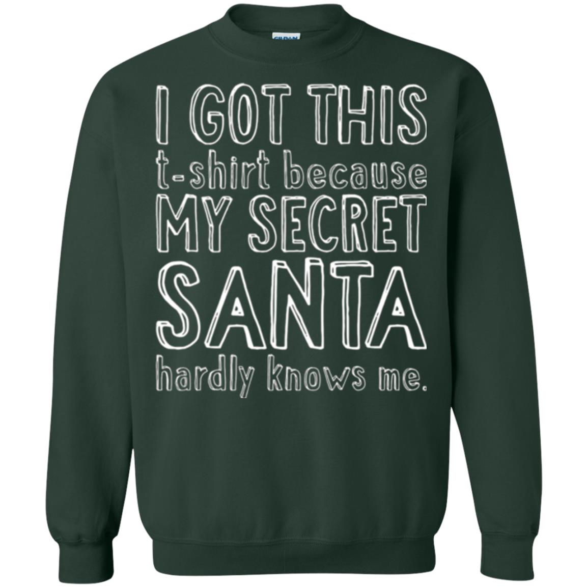Christmas T-shirt I Got This T-shirt Because My Secret Santa Hardly Knows Me Forest Green