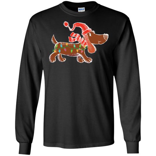 Dog Lover T-Shirt Christmas Lights Labrador Retriever Dog Lover Black