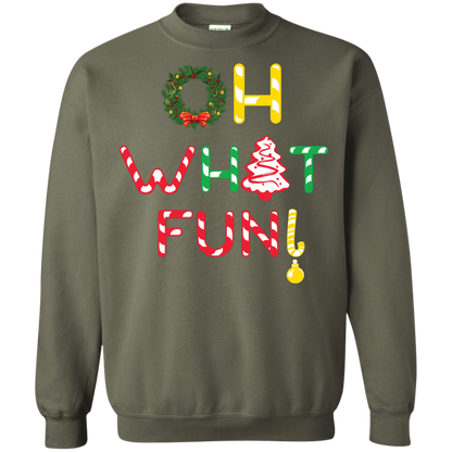 Christmas T-shirt Oh What Fun Military Green