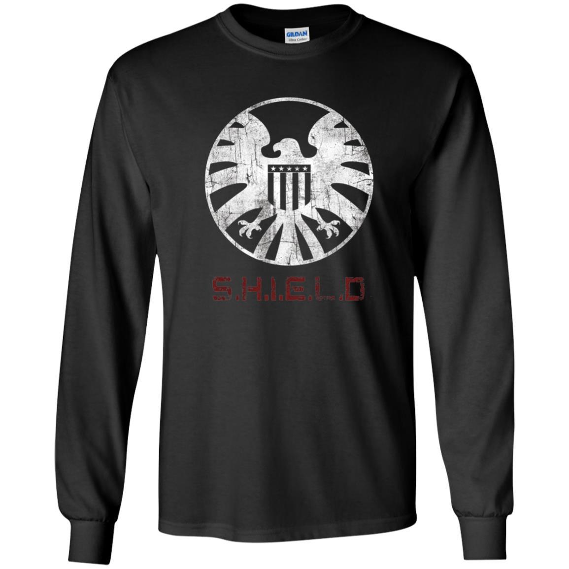 Film T-shirt Agents Of Shield Distressed Logo Graphic Black