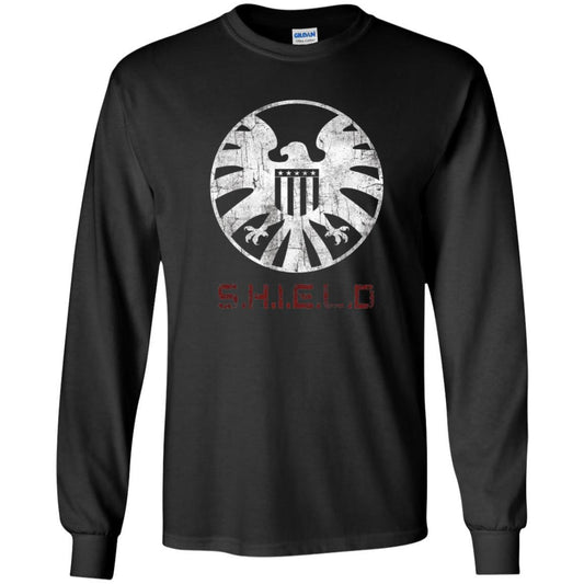 Film T-shirt Agents Of Shield Distressed Logo Graphic Black