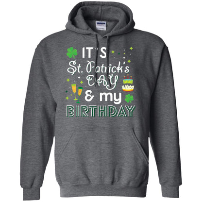 Funny My Birthday St Patricks Day Drinking T-shirt Dark Heather