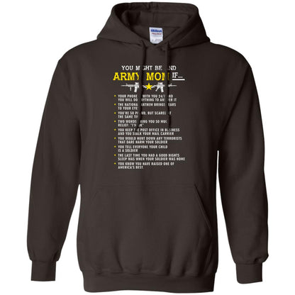 Veteran T-shirt You Might Be An Army Mom If Dark Chocolate