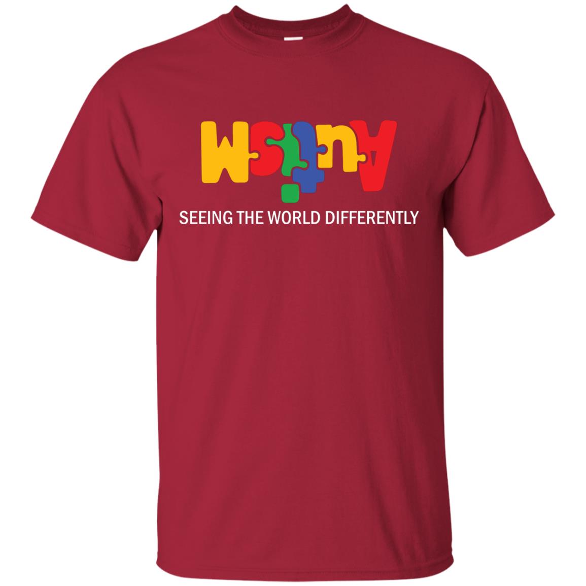 Autism Awareness T-shirt Seeing The World Differently Cardinal