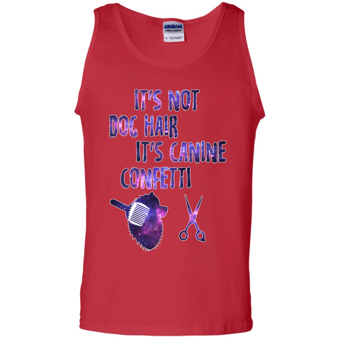 It's Not Dog Hair It's Canine Confetti Groomer Dog Shirt Red