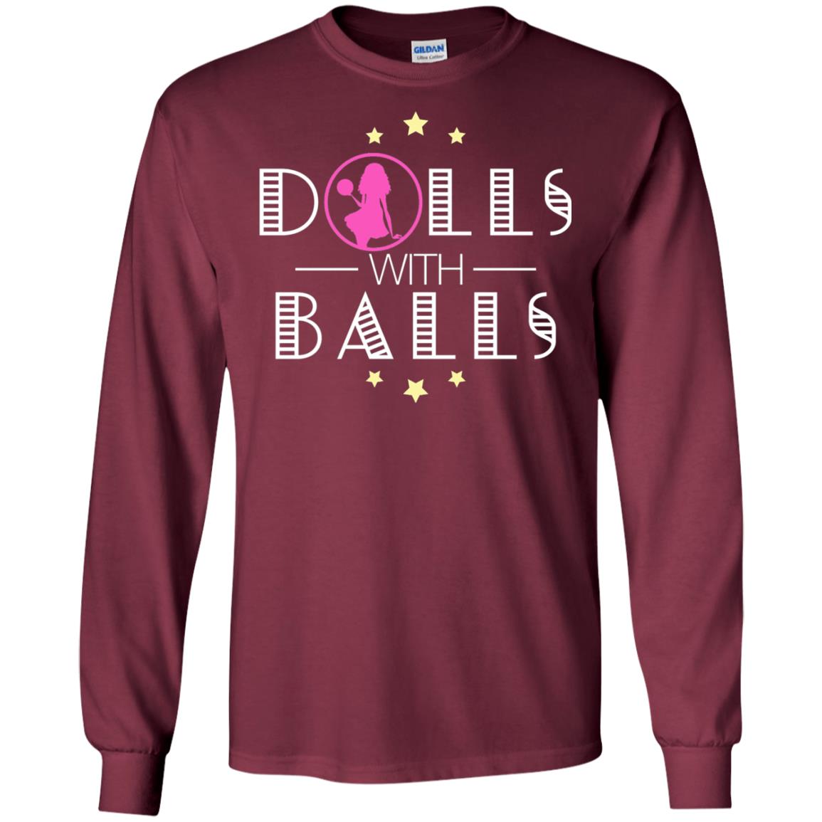 Bowling Lover T-shirt Dolls With Balls T-shirt Maroon