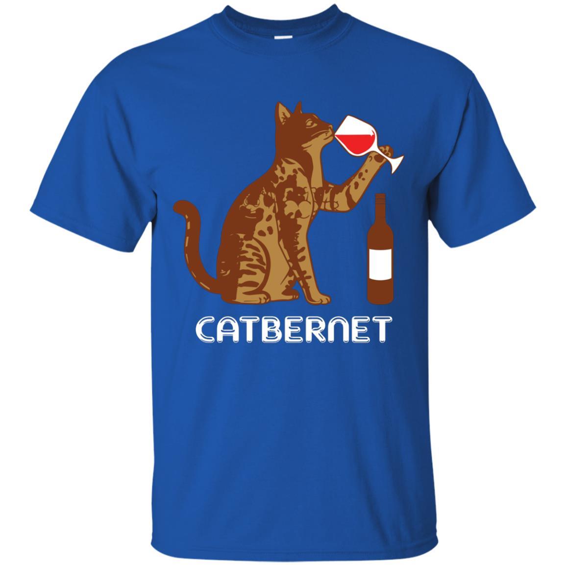 Cat Lovers T-shirt Catbernet Cat Wine Royal