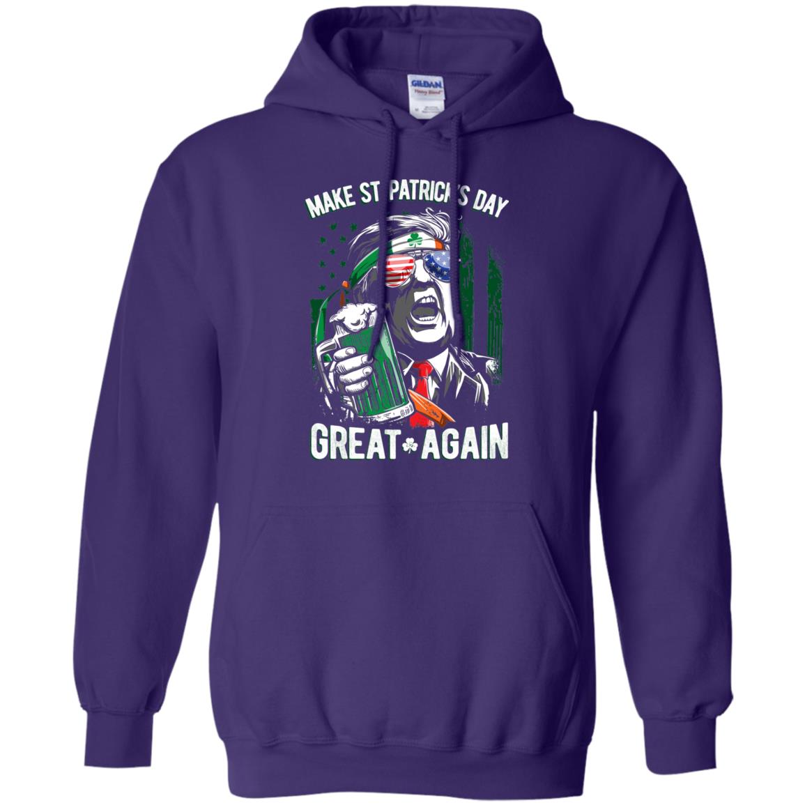 Make St Patricks Day Great Again Trump Leprechaun T-shirt Purple
