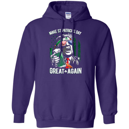 Make St Patricks Day Great Again Trump Leprechaun T-shirt Purple
