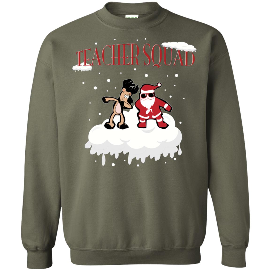 Teacher Squad Teaching X-mas Gift Shirt Military Green