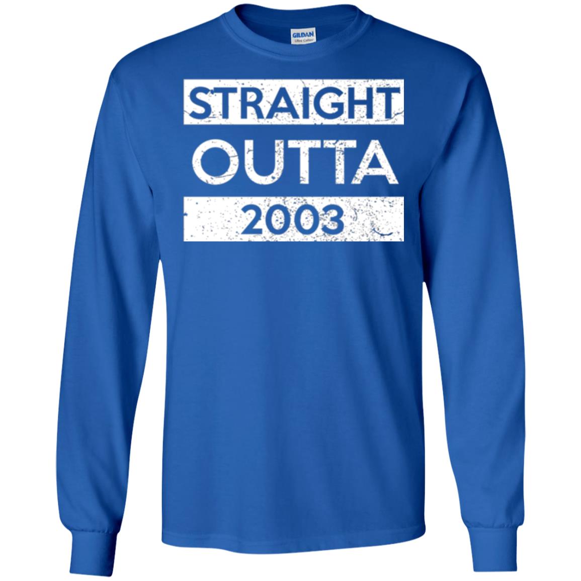 Brithday T-shirt Straight Outta 2003 Royal