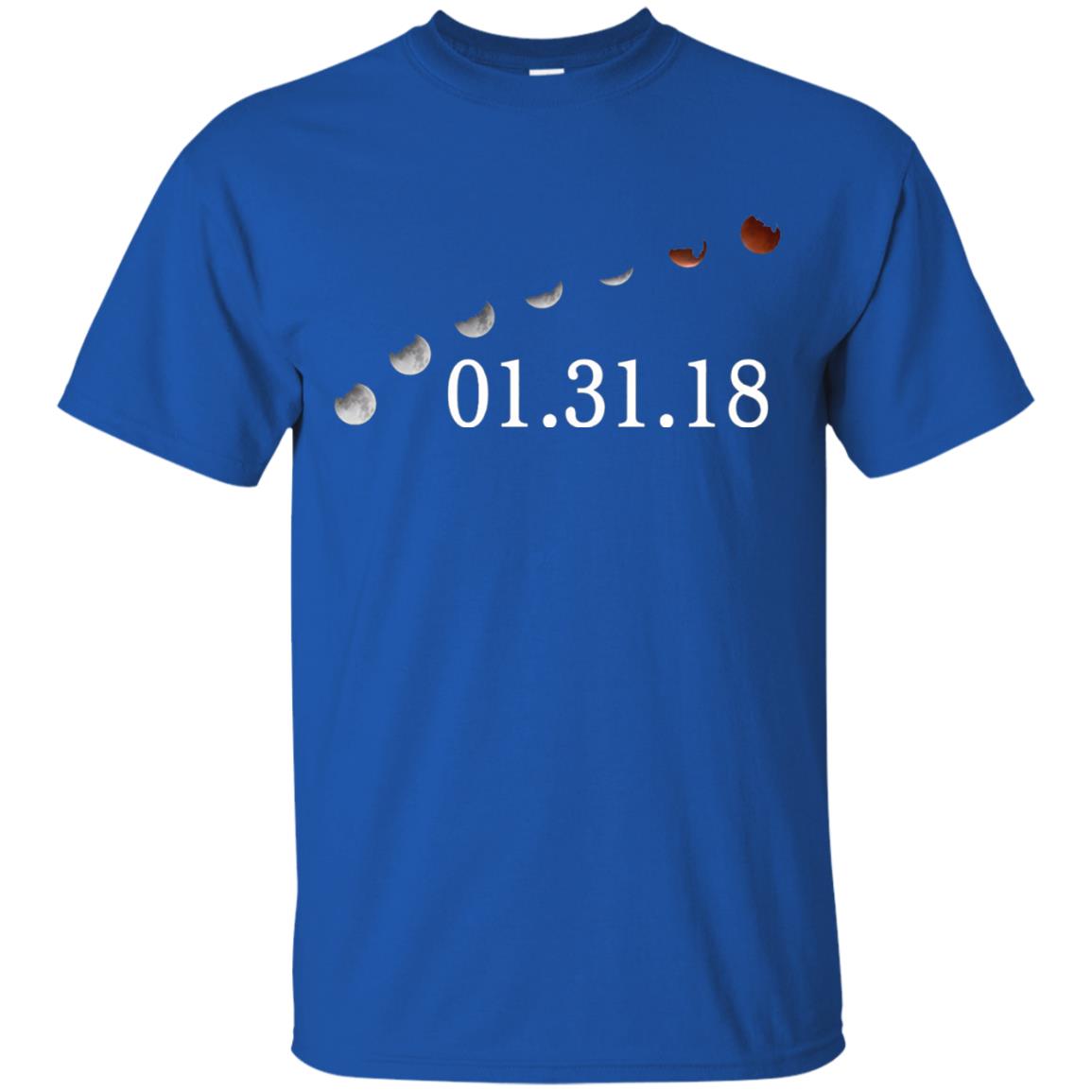 Usa Total Lunar Eclipse On January 31, 2018 T-shirt Royal