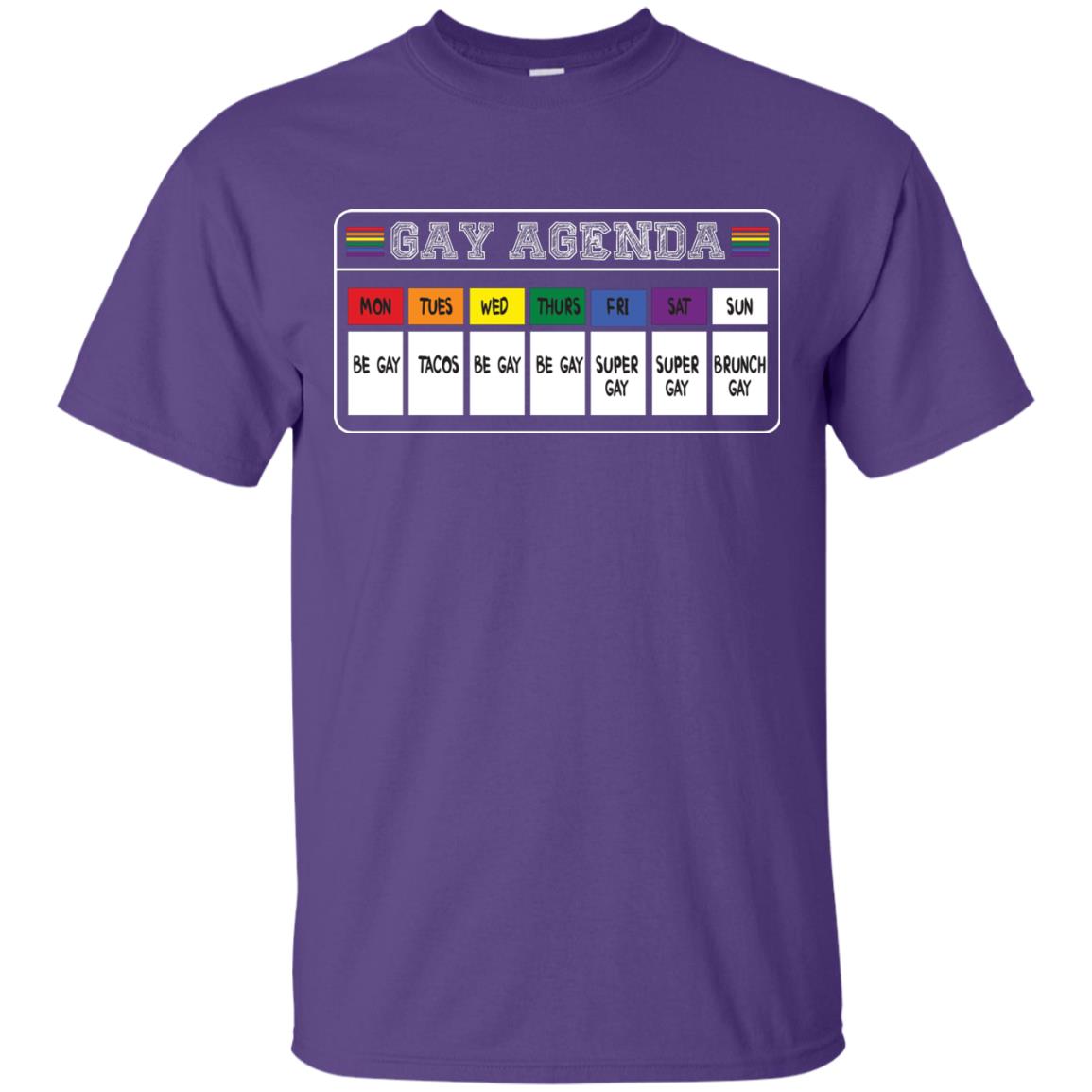 Gay Agenda Funny Lgbt T-shirt Purple
