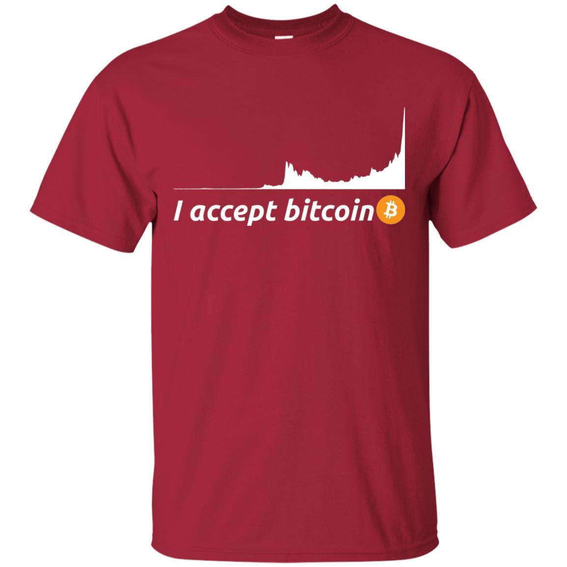 Cryptocurrency T-shirt I Accept Bitcoin Cardinal