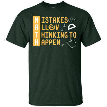 Mistakes Allow Thinking To Happen Mathematic Shirt Forest