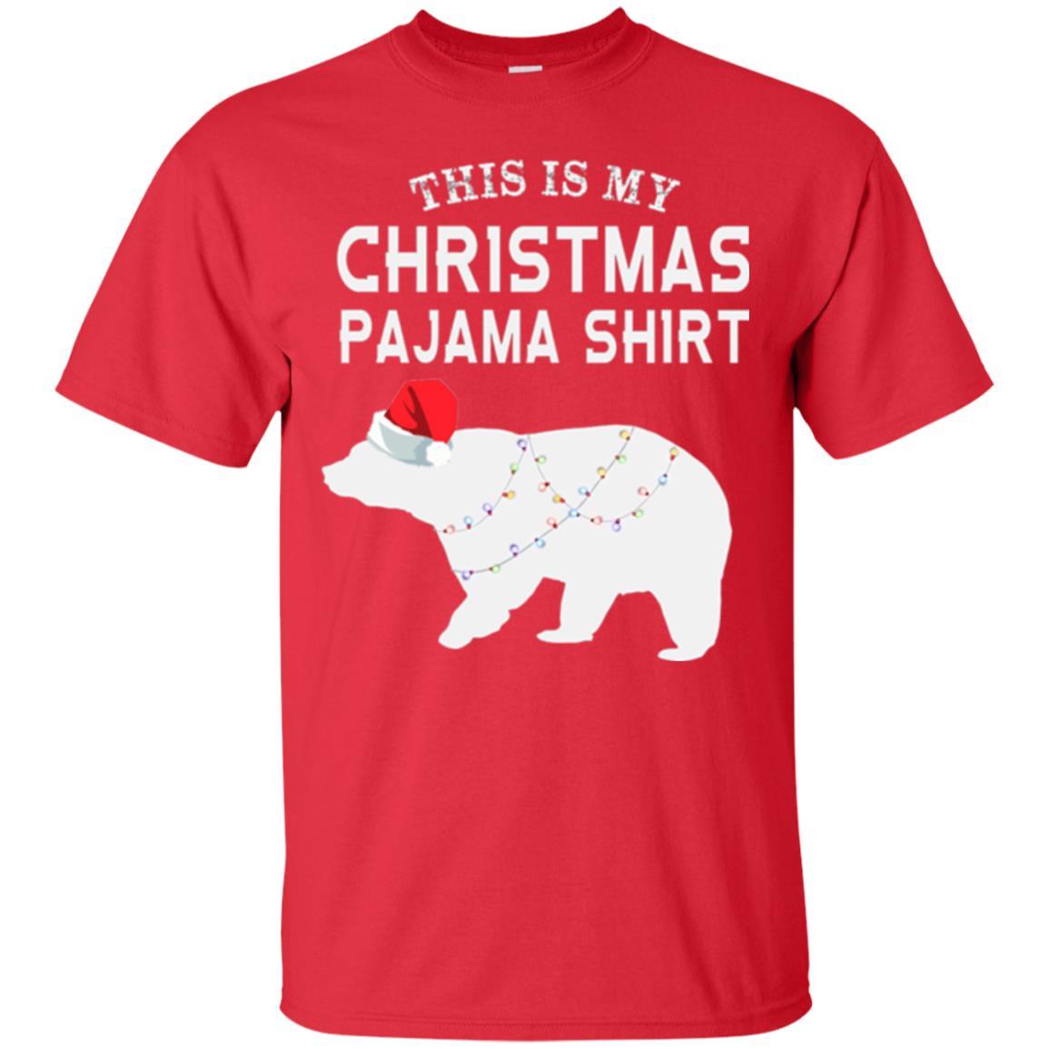 Polar Bear T-shirt This Is My Christmas Pajama Red