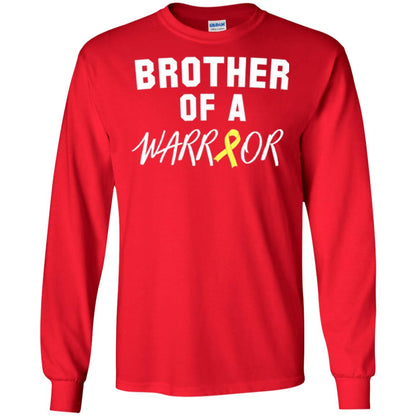 Brother Of A Warrior Childhood Cancer Awareness T-shirt Red