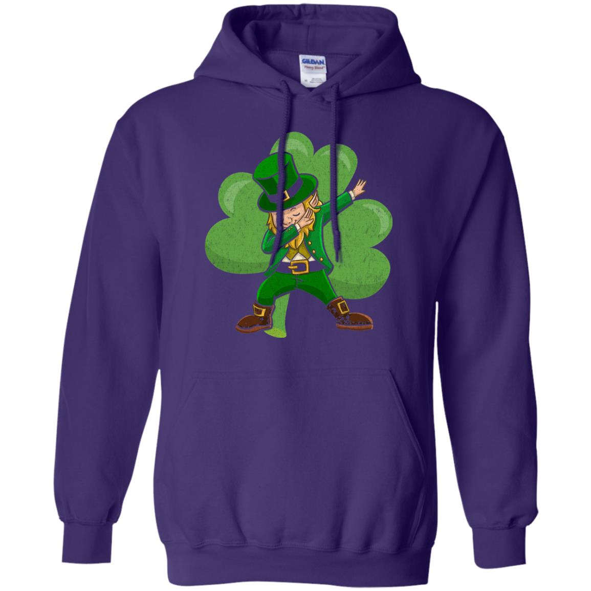 Funny Dabbing Leprechaun Shirt St Patricks Day T-shirt Purple