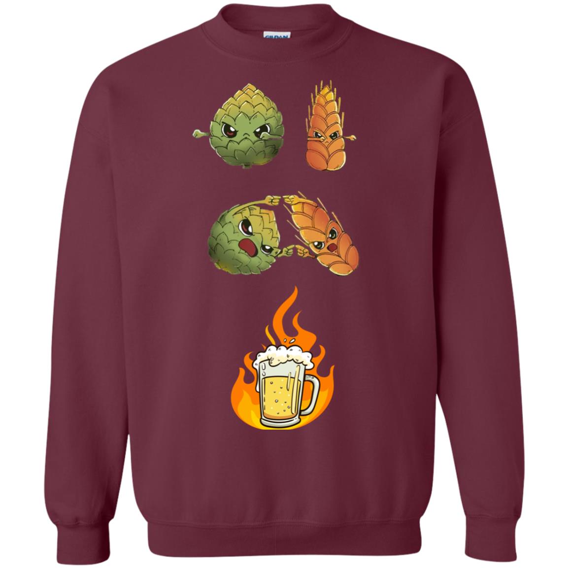Beer Lover T-shirt Beer Fusion Maroon
