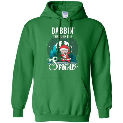 Christmas T-shirt Santa Claus Dabbing Through The Snow Irish Green