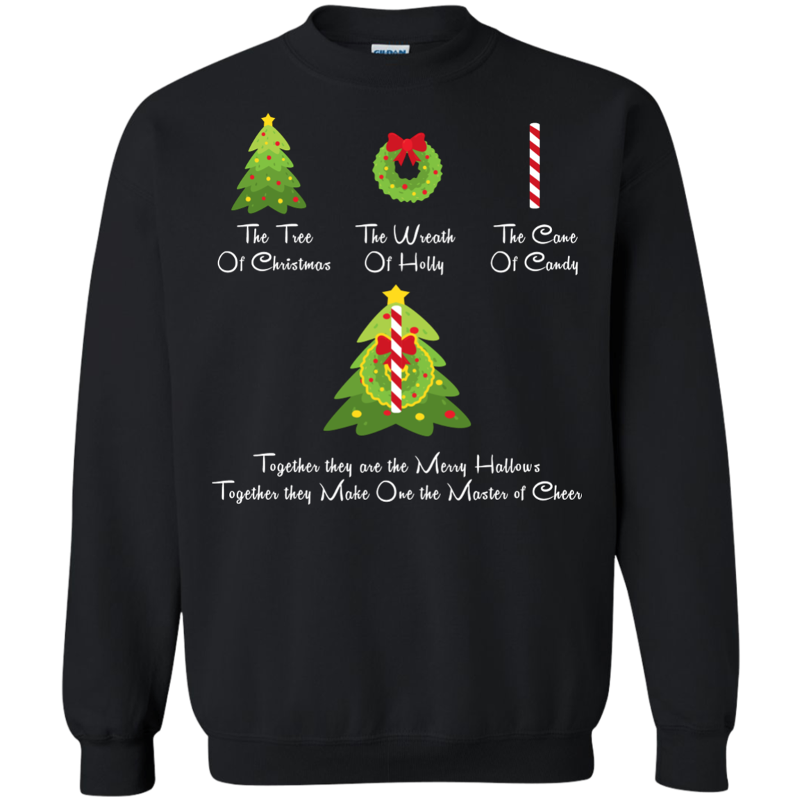 The Tree Of Christmas T-Shirt Black