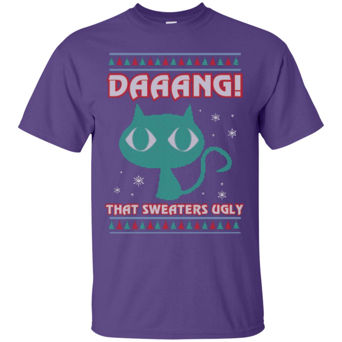Cat Lovers T-shirt Daaang! That Sweaters Ugly Purple