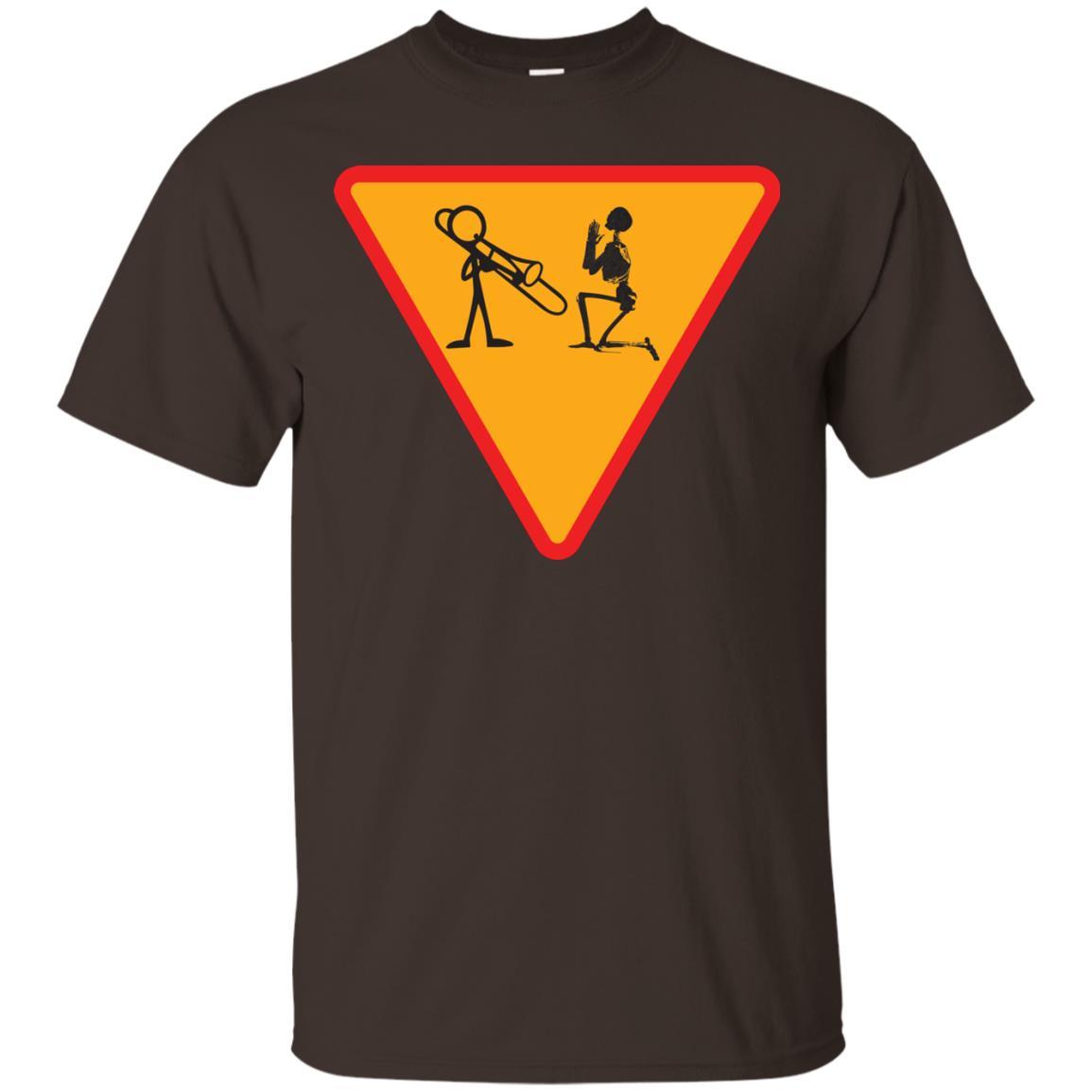 Trombone Lovers T-Shirt Funny Trombone Dark Chocolate