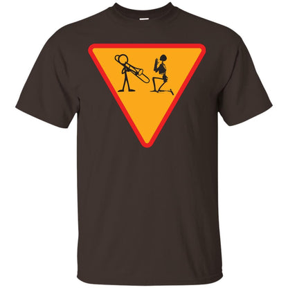 Trombone Lovers T-Shirt Funny Trombone Dark Chocolate