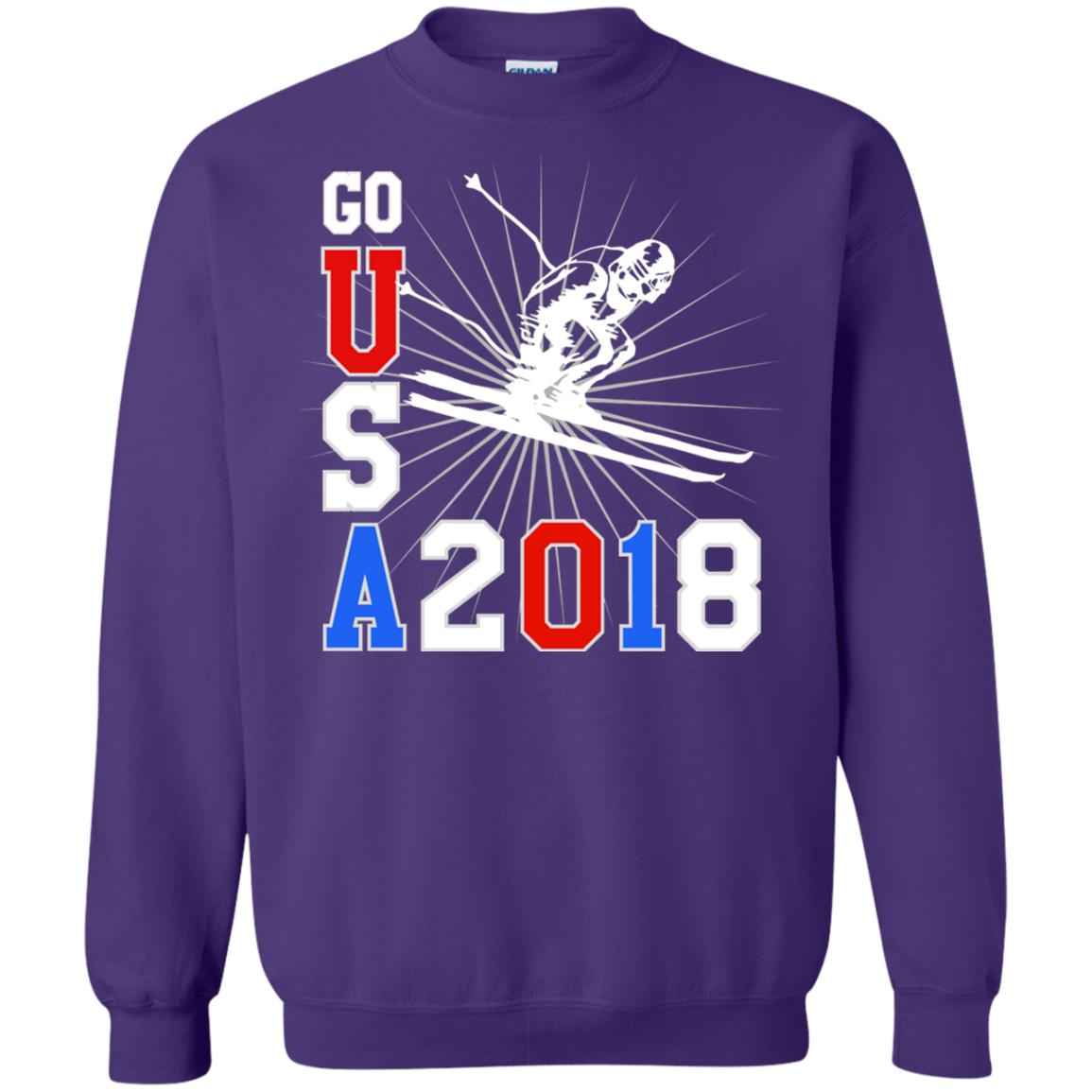 Alpine Skiing T-shirt Go Usa 2108 Cool Purple