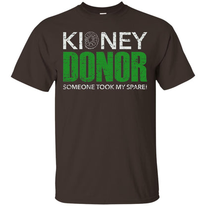 Someone Took My Spare Kidney Donor Awareness T-shirt Dark Chocolate