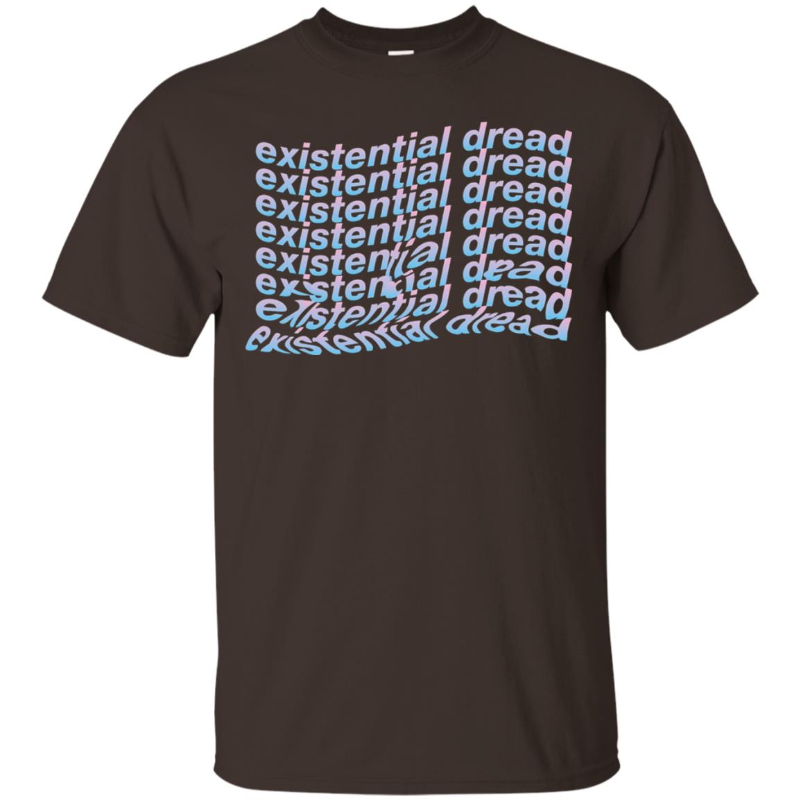 Existential Dread Waves Melting Distortion Aesthetic T-shirt Dark Chocolate