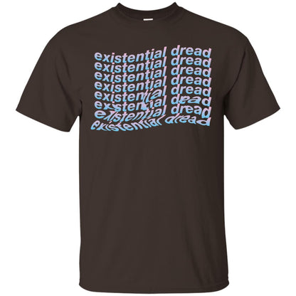 Existential Dread Waves Melting Distortion Aesthetic T-shirt Dark Chocolate
