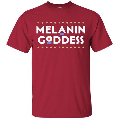 Melanin Goddess African T-shirt Black Girl Poppin_ Cardinal