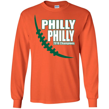 Football Lover T-shirt Philly Philly 2018 Championship Orange