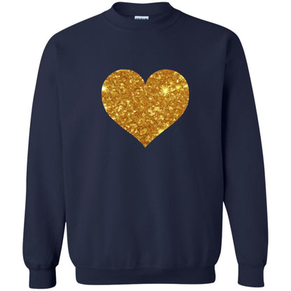 Valentine_s Day T-shirt Gold Heart Navy