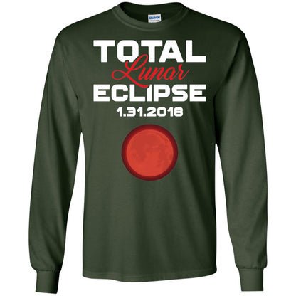 Eclipse January 31st 2018 Total Lunar Eclipse T-shirt Blood Moon Forest Green