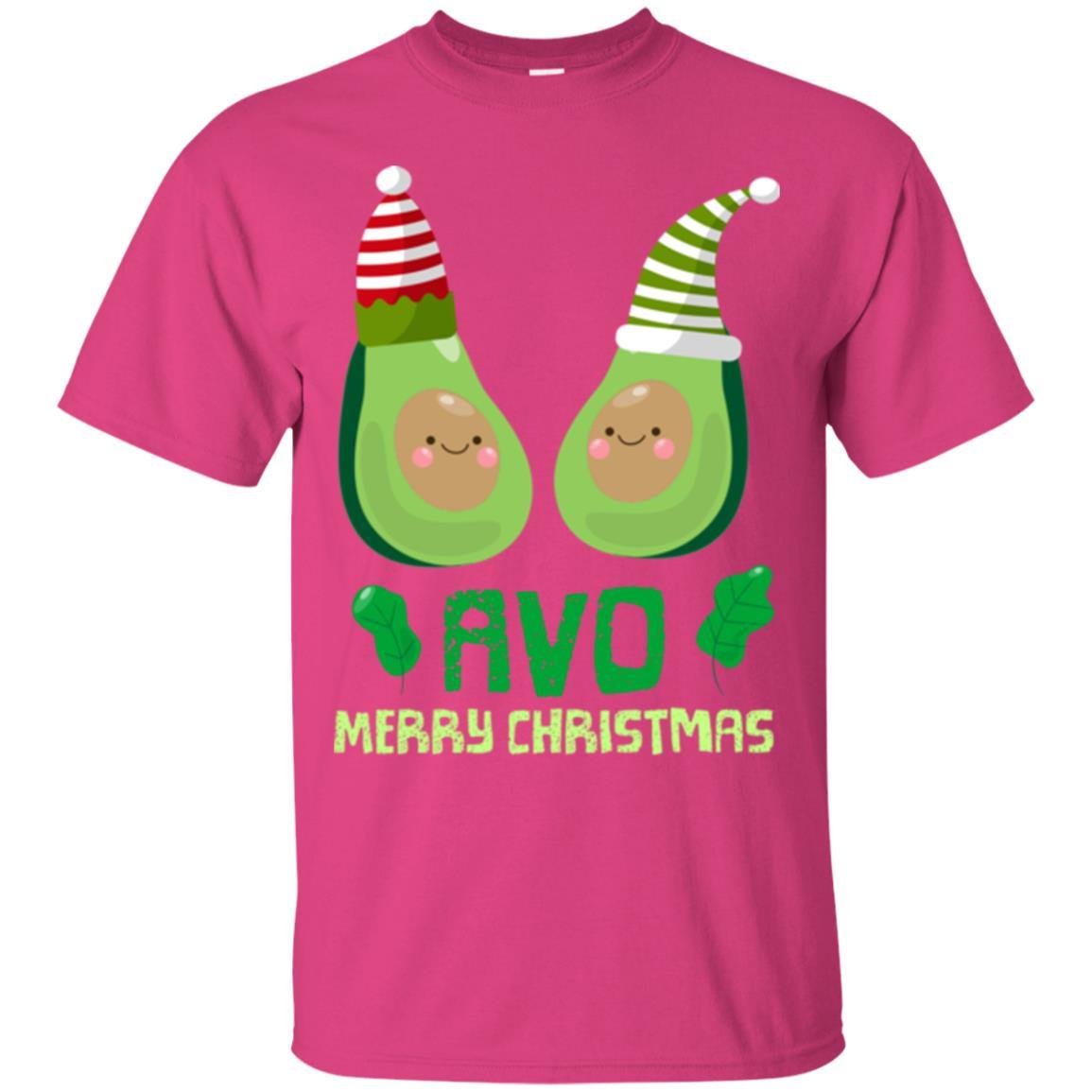 Avocado Merry Christmas T-shirt Heliconia